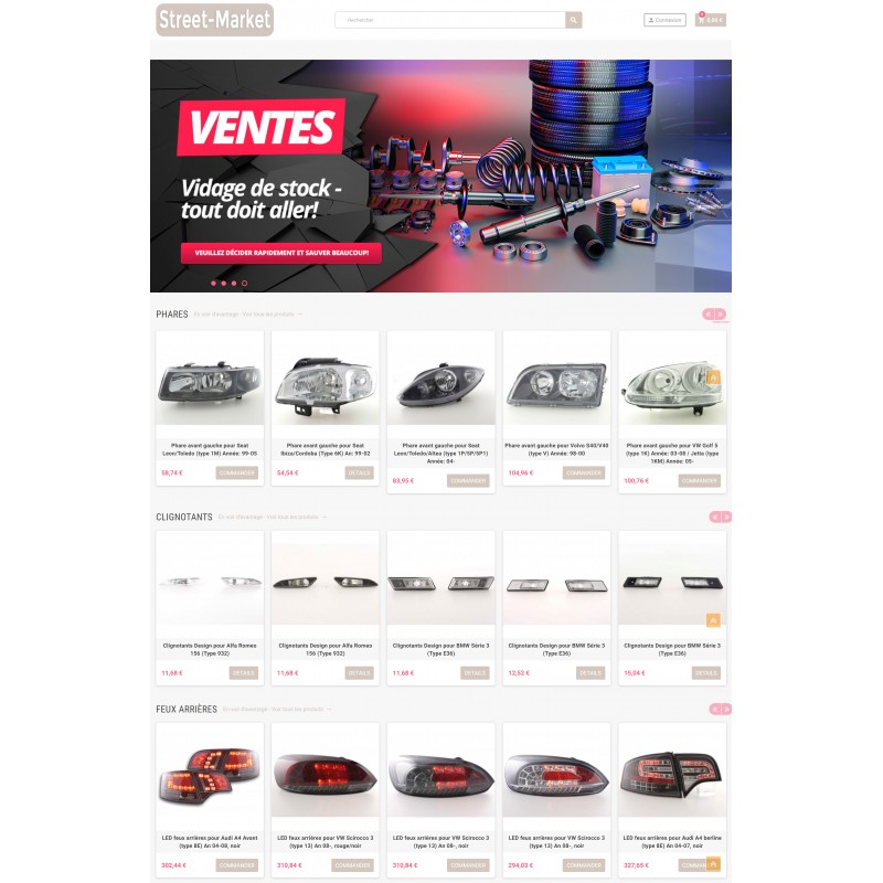 Creation site dropshipping accessoire auto