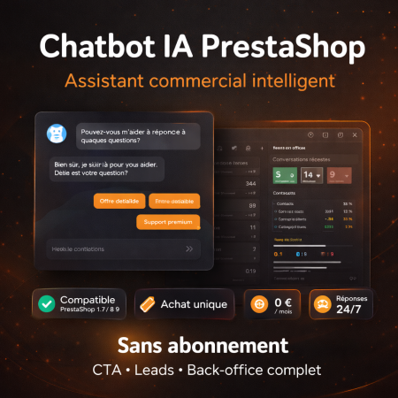Chatbot IA PrestaShop | Module RueDuSite