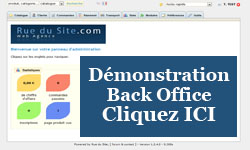 Démonstration back office e-commerce Rue Du Site Prestashop Création