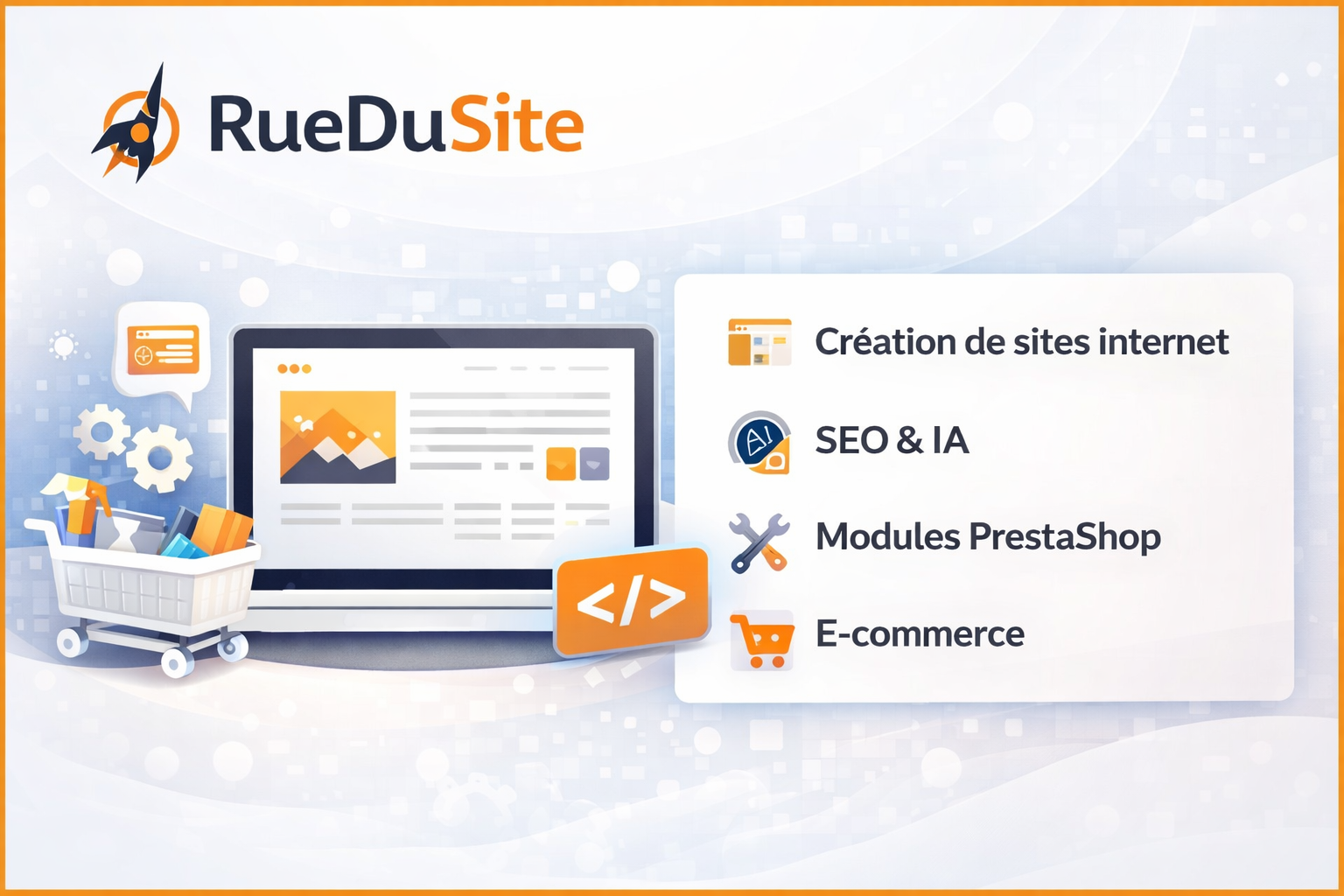 Prestations web RueDuSite création site internet e-commerce